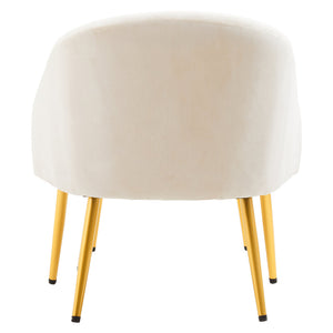 Yasmeen Beige Chair And Footstool detail image – Xshowhome furniture