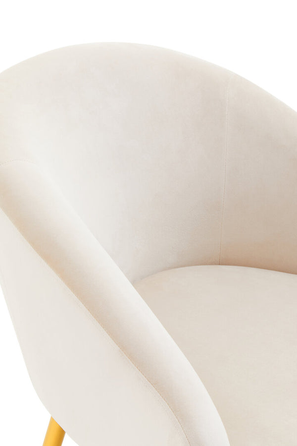 Yasmeen Beige Chair And Footstool detail image – Xshowhome furniture