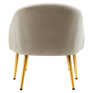 Yasmeen Mink Velvet Chair And Footstool detail image – Xshowhome furniture