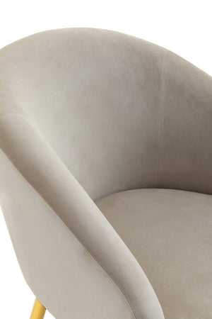 Yasmeen Mink Velvet Chair And Footstool detail image – Xshowhome furniture