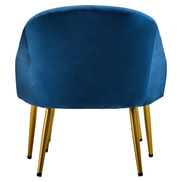 Yasmeen Midnight Blue Chair And Footstool detail image – Xshowhome furniture