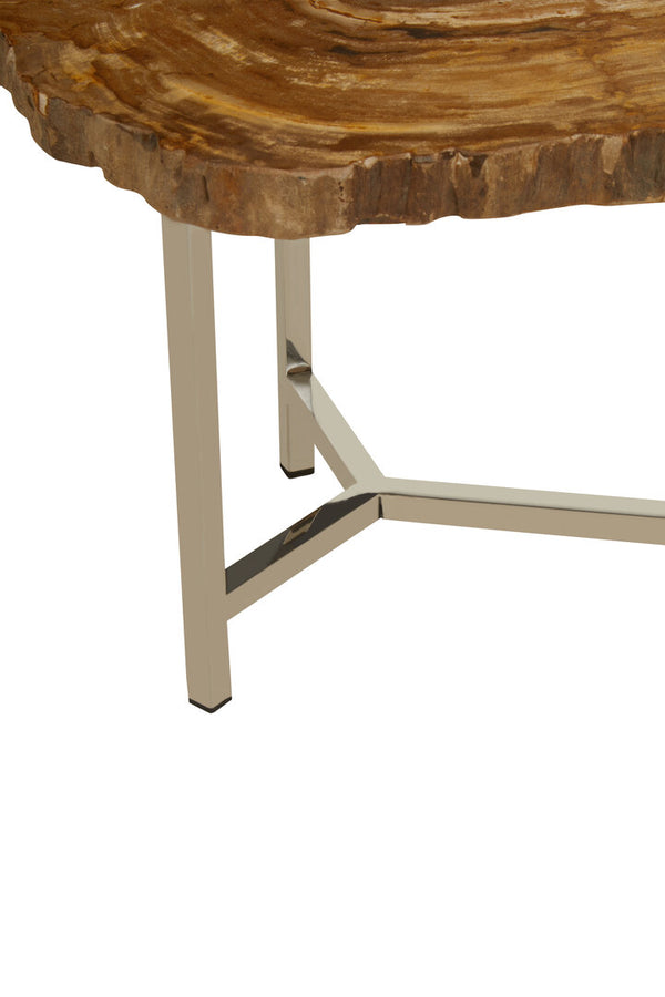 Relic Small Petrified Wood Side Table detail image – Xshowhome furniture