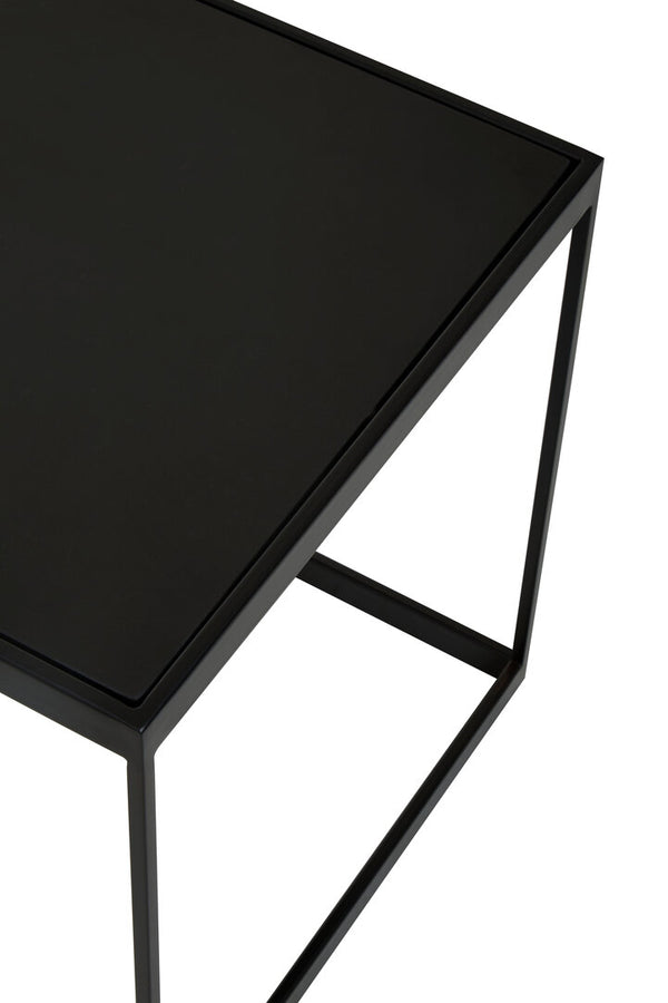 Genoa Black Square Side Table detail image – Xshowhome furniture