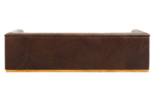 King Three Seater Modern Chesterfield Dark Brown Leather Sofa detail image – Xshowhome furniture