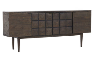 Lucca Recycled Dark Oak Wood Sideboard detail image – Xshowhome furniture