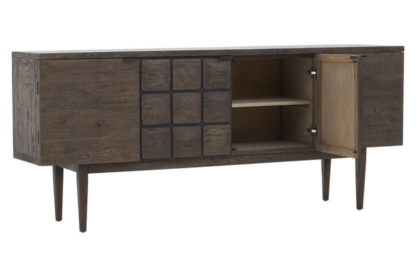 Lucca Recycled Dark Oak Wood Sideboard detail image – Xshowhome furniture