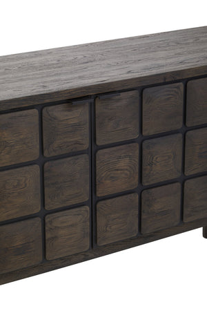 Lucca Recycled Dark Oak Wood Sideboard detail image – Xshowhome furniture