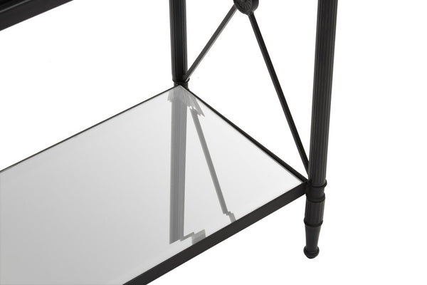Axis Rectangular Black Finish Side Table detail image – Xshowhome furniture