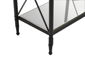 Axis Rectangular Black Finish Side Table detail image – Xshowhome furniture