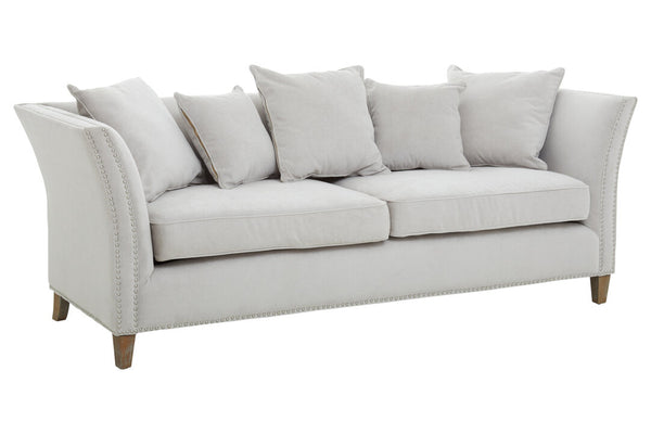 Sutton Three Seat Grey Fabric Sofa detail image – Xshowhome furniture