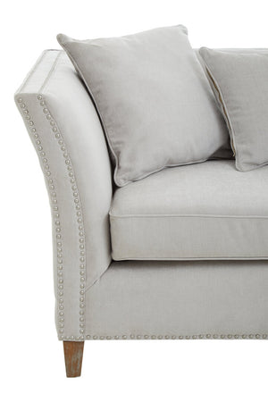 Sutton Three Seat Grey Fabric Sofa detail image – Xshowhome furniture