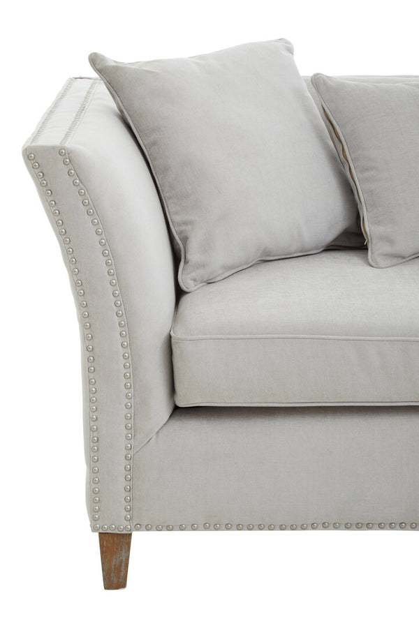 Sutton Three Seat Grey Fabric Sofa detail image – Xshowhome furniture