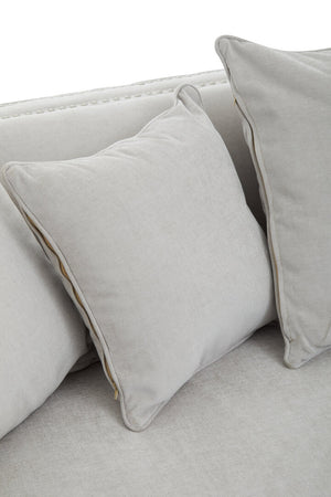 Sutton Three Seat Grey Fabric Sofa detail image – Xshowhome furniture