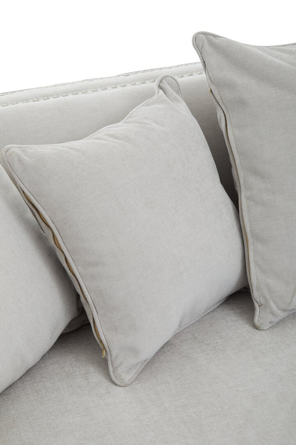 Sutton Three Seat Grey Fabric Sofa detail image – Xshowhome furniture