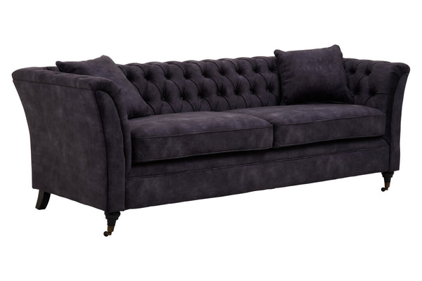 Sabrina Three Seat Grey Velvet Sofa detail image – Xshowhome furniture