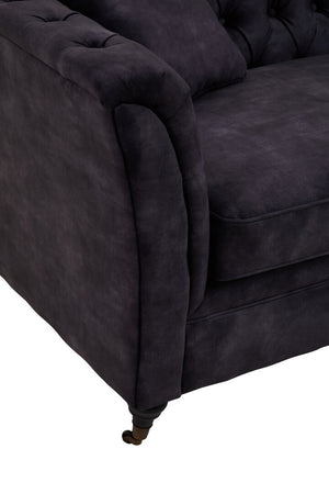 Sabrina Three Seat Grey Velvet Sofa detail image – Xshowhome furniture