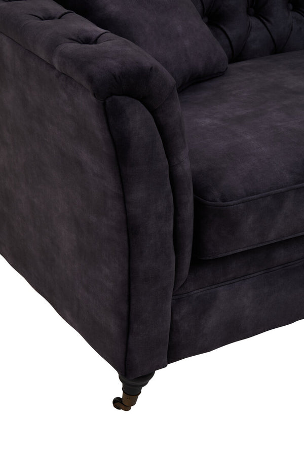 Sabrina Three Seat Grey Velvet Sofa detail image – Xshowhome furniture