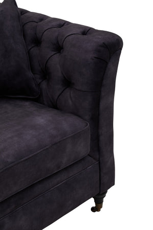 Sabrina Three Seat Grey Velvet Sofa detail image – Xshowhome furniture