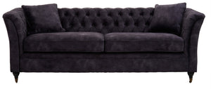 Sabrina Three Seat Grey Velvet Sofa detail image – Xshowhome furniture