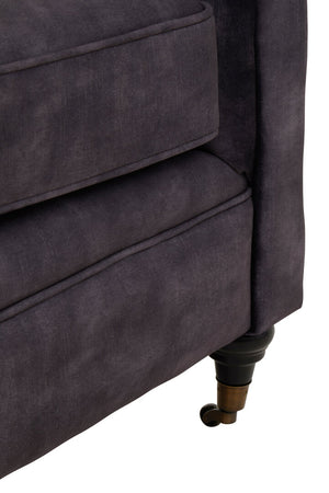 Sabrina Two Seat Grey Velvet Sofa detail image – Xshowhome furniture