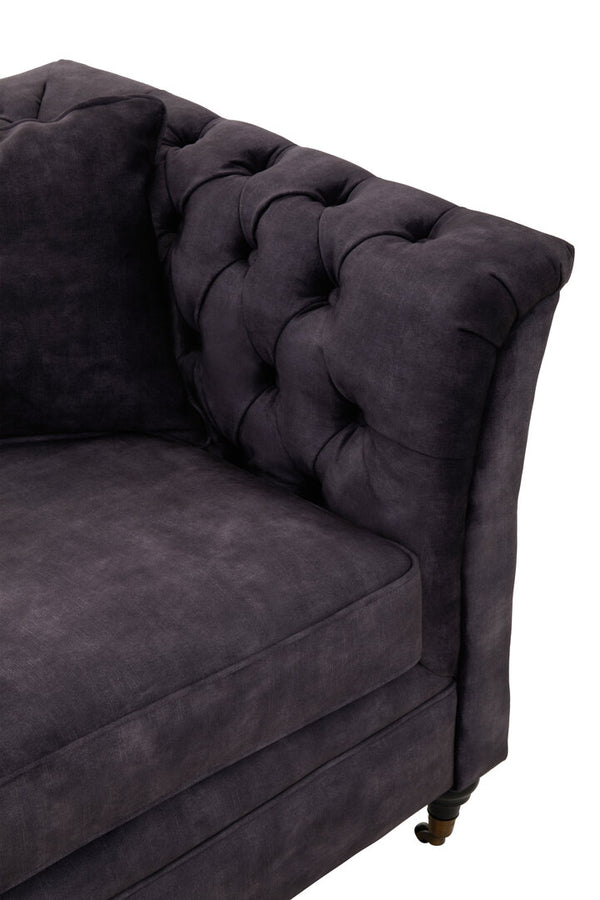 Sabrina Two Seat Grey Velvet Sofa detail image – Xshowhome furniture