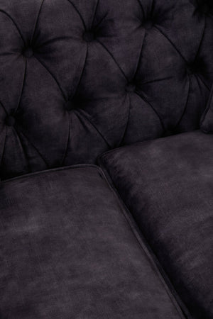 Sabrina Two Seat Grey Velvet Sofa detail image – Xshowhome furniture