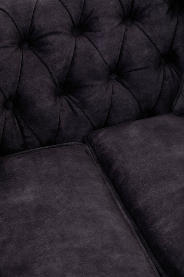 Sabrina Two Seat Grey Velvet Sofa detail image – Xshowhome furniture