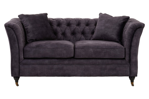 Sabrina Two Seat Grey Velvet Sofa detail image – Xshowhome furniture
