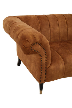 Siena Three Seat Gold Velvet Sofa detail image – Xshowhome furniture