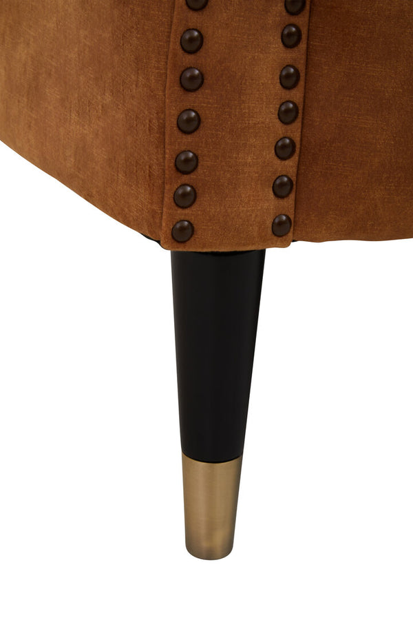 Siena Three Seat Gold Velvet Sofa detail image – Xshowhome furniture