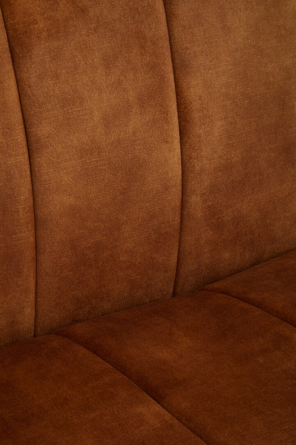 Siena Three Seat Gold Velvet Sofa detail image – Xshowhome furniture
