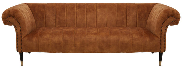 Siena Three Seat Gold Velvet Sofa detail image – Xshowhome furniture