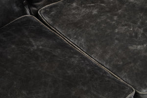 Hoxton Antique Black 3 Seat Chesterfield Leather Sofa detail image – Xshowhome furniture