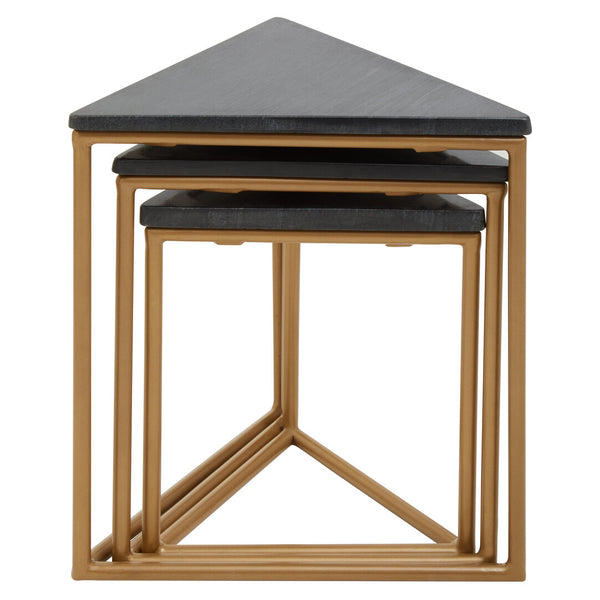 Varana Nest Of Three Triangular Tables detail image – Xshowhome furniture