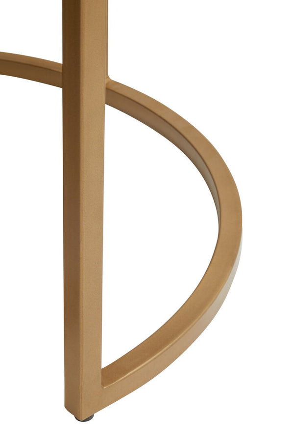 Varana Nest Of Two Black Marble Top Round Tables detail image – Xshowhome furniture