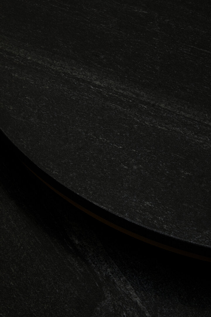 Varana Nest Of Two Black Marble Top Round Tables – Xshowhome furniture