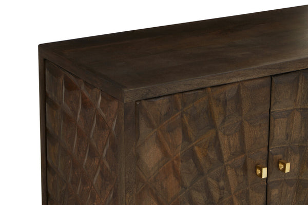 Sipari 4 Door Mango Wood Sideboard detail image – Xshowhome furniture