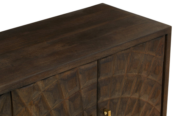 Sipari 4 Door Mango Wood Sideboard detail image – Xshowhome furniture