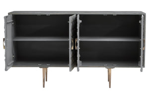 Siro 4 Door Mango Wood Sideboard detail image – Xshowhome furniture