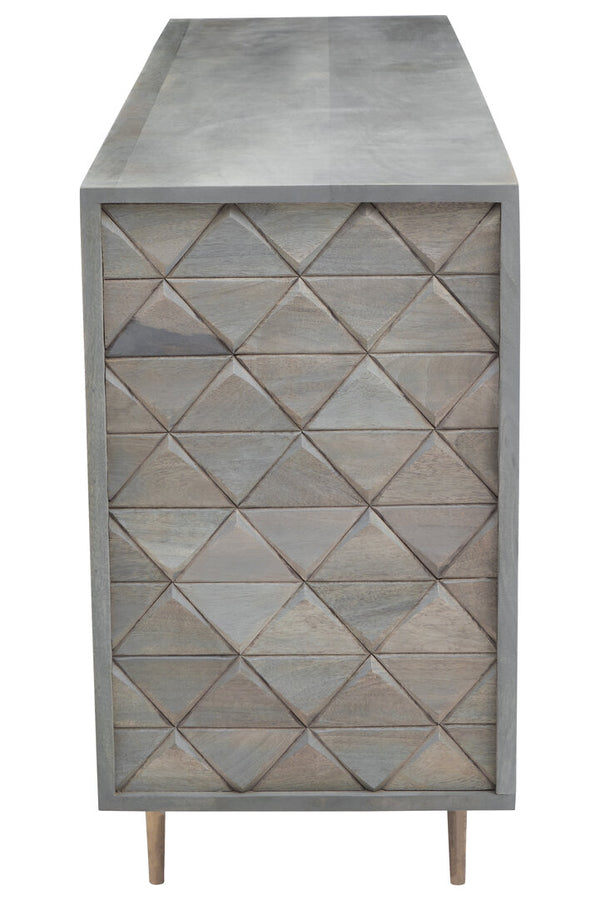 Siro 4 Door Mango Wood Sideboard detail image – Xshowhome furniture