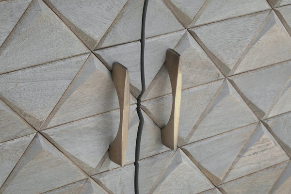 Siro 4 Door Mango Wood Sideboard detail image – Xshowhome furniture