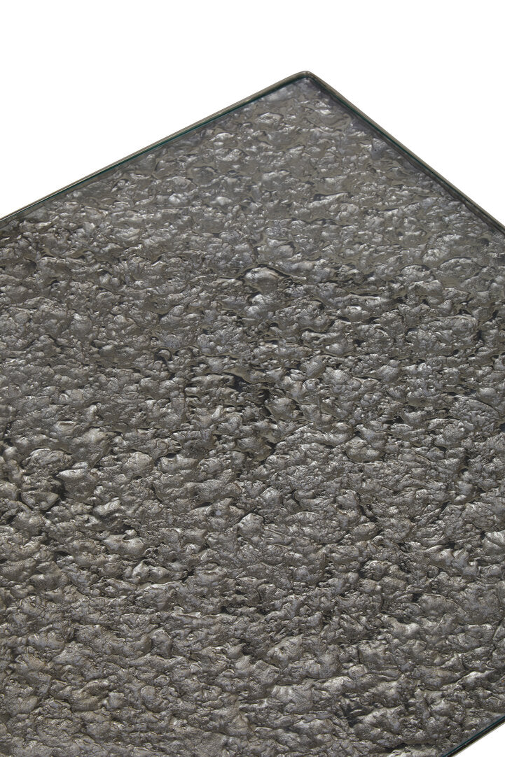 Akola Rectangle Coffee Table in Silver and Glass – Xshowhome furniture