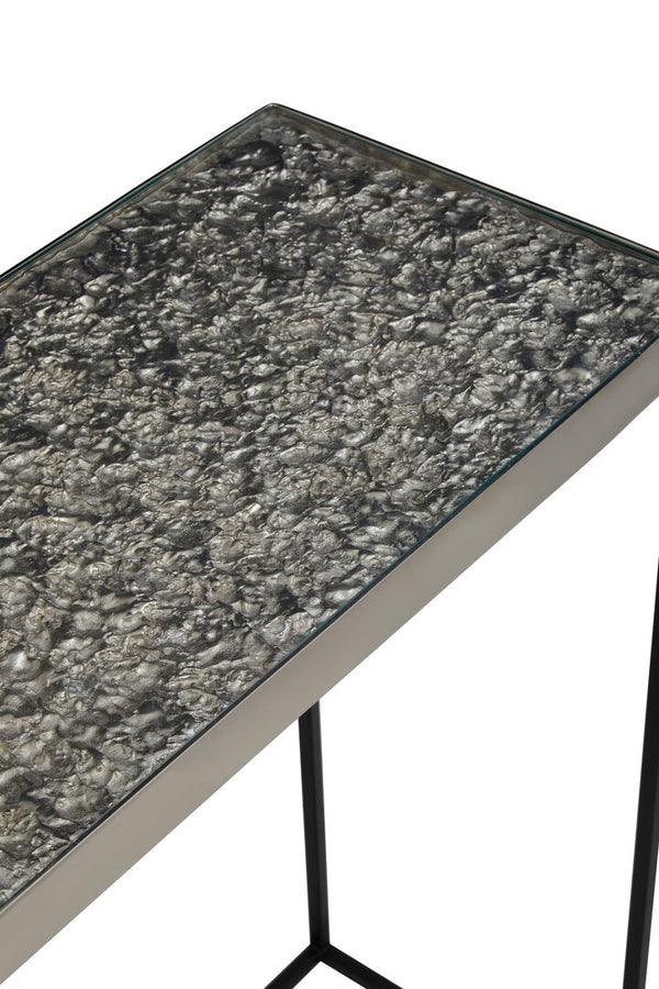 Akola Silver Console Table detail image – Xshowhome furniture