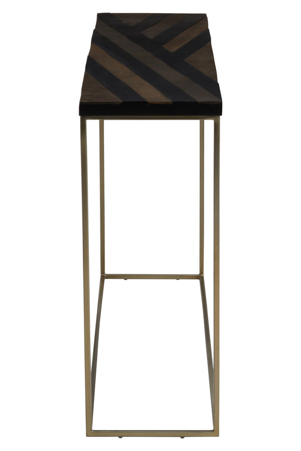 Aris Black And Gold Console Table detail image – Xshowhome furniture