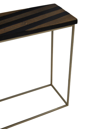 Aris Black And Gold Console Table detail image – Xshowhome furniture