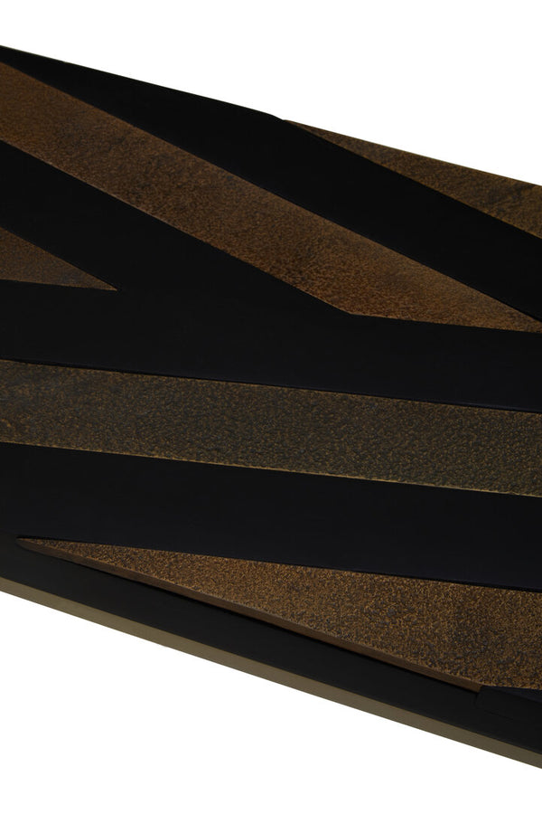 Aris Black And Gold Console Table detail image – Xshowhome furniture