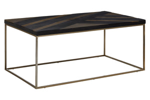Aris Black And Gold Coffee Table detail image – Xshowhome furniture