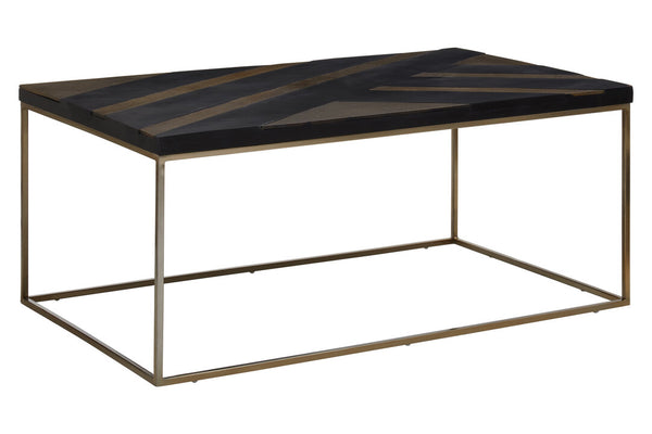 Aris Black And Gold Coffee Table detail image – Xshowhome furniture