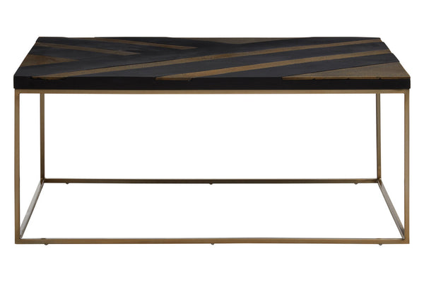 Aris Black And Gold Coffee Table detail image – Xshowhome furniture