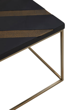 Aris Black And Gold Coffee Table detail image – Xshowhome furniture